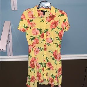 Forever 21 flower dress button up